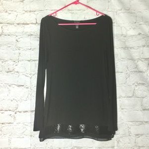 WHBM Sequin Hem Top